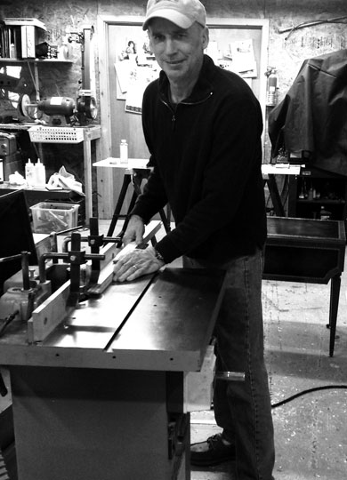 Craig Becker at his workbench