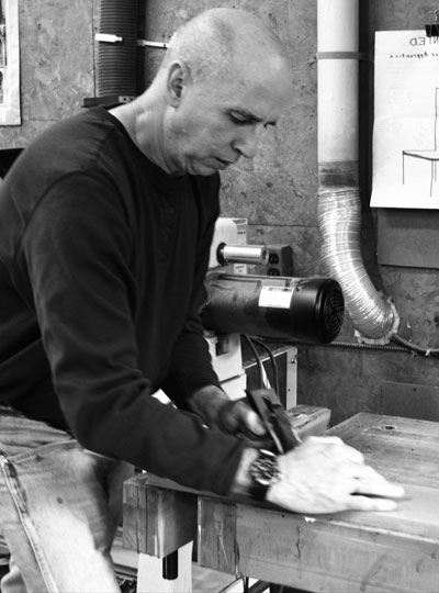 Craig Becker at his workbench